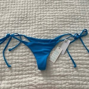 Frankies Bikini Sky Ribbed Bottom in Ocean